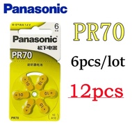 12pcs PR70 Panasonic Hearing Aid Batteries A10 E10AE PR536 P10 S10A Hearing Aids Battery For Audífon