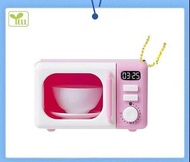 YELL扭蛋 迷你發光發聲仿真微波爐掛飾 粉紅色