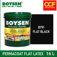 Boysen Flat Latex Flat Black 16 Liter Pail