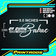 BA BYAHE KESA MANG BABAE decal sticker cutout for car , motorcycle and more