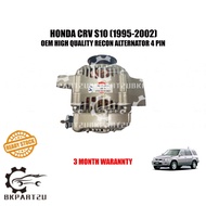 HONDA CRV S10 SUV 4WD (1995-2002) ALTERNATOR 4 PIN 4PK MADE BY  RECON OEM 3 MONTH WARRANTY