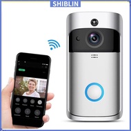 SHIN  V5 Wireless Smart Video Doorbell Camera HD WiFi Doorbell PIR Human Detection Anti-Theft Alarm Doorbell Camera