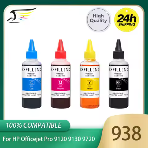 BFHH 936 937 938 Refill Dye Pigment Ink For HP Officejet pro 9110B 9120 9130 9720 9730 9110e 9120e 9