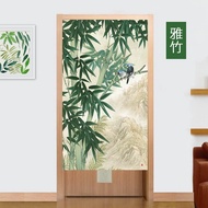 Japanese style 120CM bedroom long door curtain bathroom toilet hanging 90CM 90CM kitchen short door curtain with rod