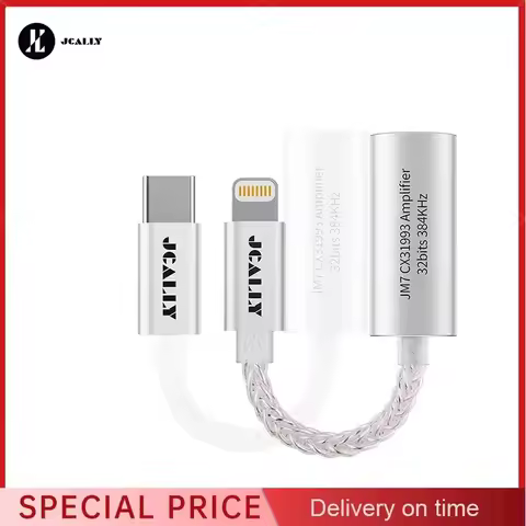 JCALLY JM7 JM7L USB Type-C Light-ning To 3.5mm Digital Audio Cable DAC CX31993 For Android Adapter D