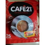 Coffee Instant  2 in 1 Cafe21 ( No added Sugar) 25 stick ×12g  Halal