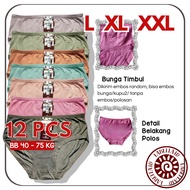 KATUN 12 PCS FEMA Women's Panties | Sweat-Absorbent Cotton | One Size L–XXL | Fits weight 75 kg 089 