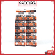 Original 10PCS LR41 LR44 LR1130 Maxell Micro Alkaline Battery Button Cell Lithium Remote Control Cal