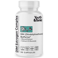 Youth & Tonic DIM BioPerine for Estrogen Metabolism Support | Women and Men Hormone Balance with Exc