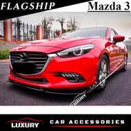 Mazda 3 Front Lip Front Diffuser 2014-19 Front Bumper Lip Trim Cover Front Lip Garnish Protection Ex