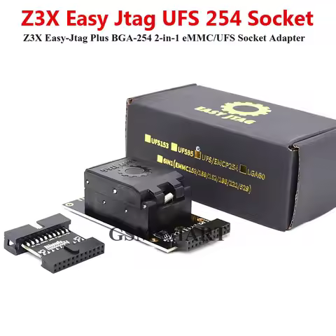 Original z3x Easy Jtag Plus UFS BGA 254 Socket / eMMC 254 ( EMMC + UFS 2 IN 1 ) Adapter for EASY JTA
