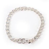 全新☆TIFFANY&Co. Tiffany 復古925銀中心結手鍊，男士款，重20.1克