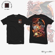 Anime Shirt - Unisex - Etiquetta Co. - Pokemon - Charmander Evolution Line