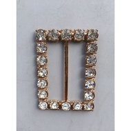 Square belt with beautiful stones, 5 centimeters