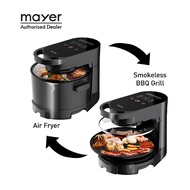 Mayer 2-in-1 Air Fryer &amp; Smokeless BBQ Grill MMAFG58