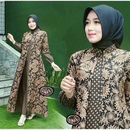 (BISA COD)Gamis Batik Terbaru / Gamis Batik Jumbo Modern Premium - Gamis Busui All Size/Gamis Batik Kombinasi - Gamis Batik Terbaru /  Gamis Busui All Size/Gamis Batik Kombinasi / Gamis Batik Jumbo Modern Premium /  Gamis Batik Pekalongan Bermotif