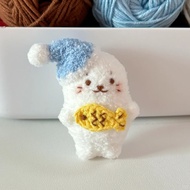 Wool otter keychain