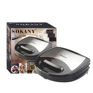 （READY STOCK）SOKANY302Three-in-One Household Mainboard Sandwich Maker Toaster Stainless Steel Multi-Function Breakfast Maker