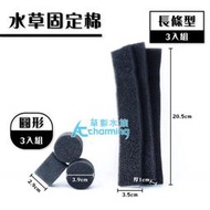 【AC草影】圓形/長條型  水草固定棉【3入】
