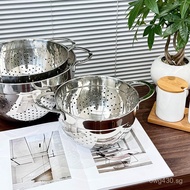 Vegetable and Fruit Draining Basket for Washing10Zhuode Basket chockmen Stainless Steel/Binaural18Gu