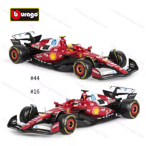 Bburago 1:43 Ferrari 2025 SF25 #16 #44 F1 Formula Car Die Cast Vehicles Collectible Model Racing Toy
