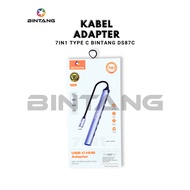 7-in-1 TYPE C ADAPTER Cable BINTANG DS87C