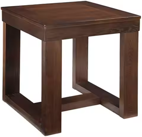 Watson Classic Oversized Square End Table, Dark Brown