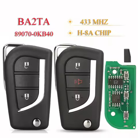 jingyuqin BA2TA Smart Remote Car Key 433MHz 8A For Toyota Vios Hilux RAV4 Yaris 2015+ Fob 89070-0KB4