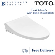 TOTO Ecowasher Manual Bidet Elongated Seat TCW1211A with Basic Installation