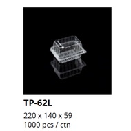 TP-62L (OPS-C46) OPS Clear Food Container with lock (Bekas Kuih) +-50pcs