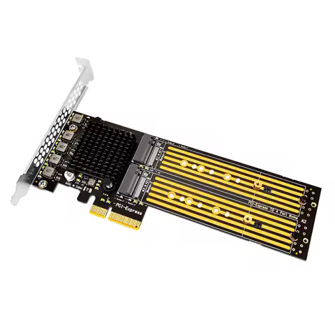 PCI-E X4 / X8 to 4port M.2 M-Key B&M Key Expansion Card for NVME 2230 2242 2260 2280 22110 SSD Array