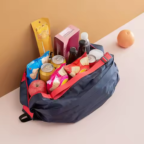 Portable Foldable Large Tote Bag Reusable Shoulder Shopping For Supermarket Grocery Travel Outdoor H