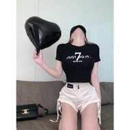 Crop Tee Just Do It T-Shirt Cotton Combad 30S Women's Top LD 88