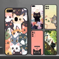 OPPO A54 A58 A58X A55 A57 A57S A57E A58 A38 A18 A1 A98 F23 A76 A74 A78 R9 R9S F1 Plus Cat Black TPU 