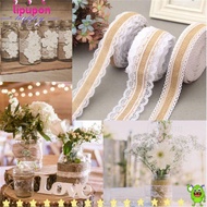 LIPUPON 2M Burlap Ribbon Fashion  DIY Crafts Natural Hessian