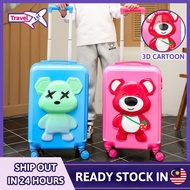 [20 INCH] CARTOON HARDCASE TRAVEL LUGGAGE KIDS LUGGAGE SUITCASES BAGASI TRAVEL BAG