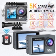 KA-1 M40TR-5K WiFi Action Mini Camera 30FPS 48MP HD Dual Screen Remote Control External Mic Underwat
