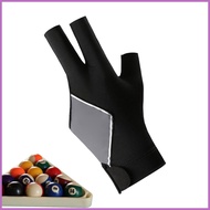 Billiard Pool Glove Elastic Sweat Wicking Left Hand Mitt Three Finger Pool Glove for Women Beginners