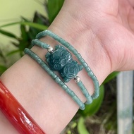 Ngoc A blue chain wrapped with 3 dragons of wealth and luck