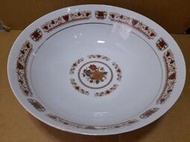 早期大同瑞士花瓷碗 湯碗 碗公-直徑24.5公分