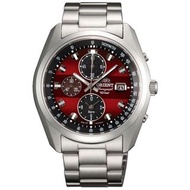 Orient NEO70's WV0031TY Men's SOLAR Solar Chronograph, Wristwatch, Made in Japan Dial Color - Red, w