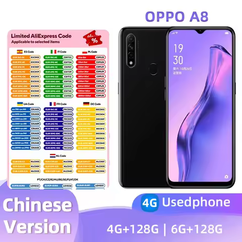 oppo A8 4G Android CPU MediaTek Helio P35 6.5-inch SmartPhone screen ROM 128GB Battery capacity 4230