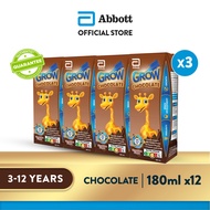 [Bundle of 3] GROW Growing Up Milk for Kids - Ready-To-Drink Chocolate (3 - 12 years) - 4x180ml - Expiry Date: 25 Sept 2024