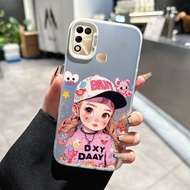 Case For Infinix Hot 9 Play 10 11 Colorful Women's Transparent Mobile Phone Protective