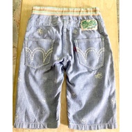 Second-Hand Jeans 5 Parts Skull Embroidery Korean Style Brand EDWIN Size 140.
