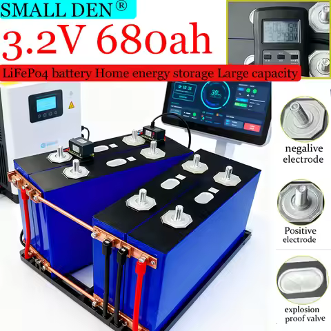3.2V 680Ah Lifepo4 Cell Grade A EVE MB56 Lithium Phosphate Battery 8000+ Cycles DIY 12V 48V Solar En