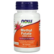 ✅Ready Stock✅NOW Foods, Methyl Folate, 1,000 mcg, 90 Tablets / NOW Foods, Methyl Folate, 5,000 mcg, 