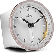 Braun Classic Radio Controlled Analog Alarm Clock for Central European Time Zone (DCF/GMT+1) with Sn
