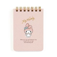 SANRIO - My Melody 日版 文具 迷你 線圈 便簽本 記事簿 便條紙 memo pad 美樂蒂 (煙熏色文具系列)