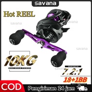 New Casting Fishing Reel Max Drag 10kg Fishing Reel Bright Color 12+1BB Fishing Reel Fishing Reel Fi